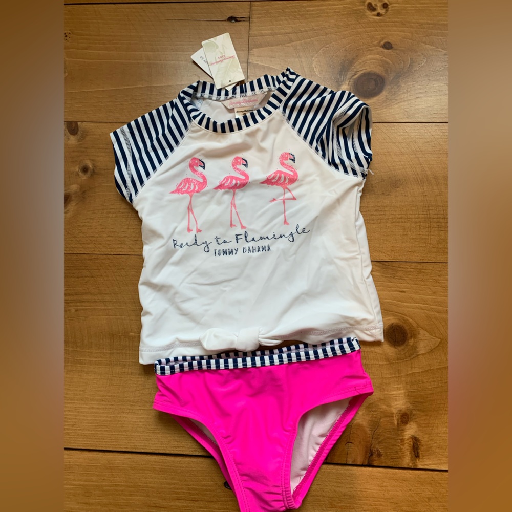 Tommy Bahama Little Kids Two Piece Swim Suit with UPF 50 NWT